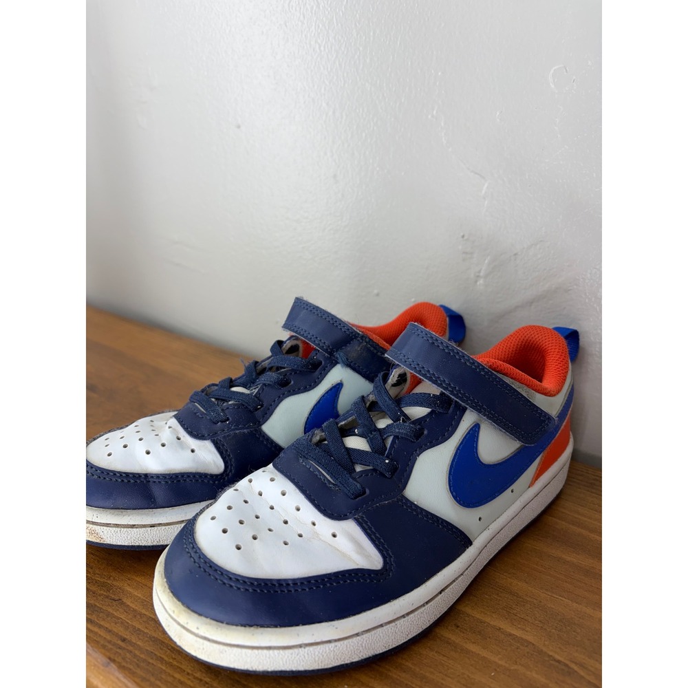 Nike Court Borough Low 2 Kids Midnight Navy University Red DV5457-401 Size 1Y